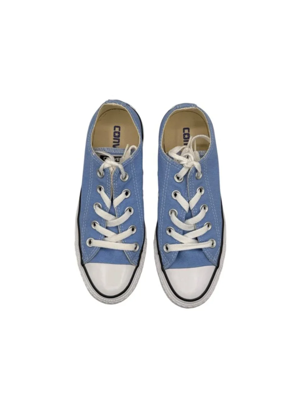 Converse All Star Low Top Lace Up Canvas Pioneer Blue Sneakers (5) - Picture 3 of 15